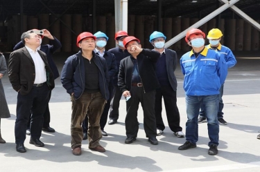 生态环境部科财司副司长付川一行调查由918.com纸业承担的国度科技沉大专项示范工程